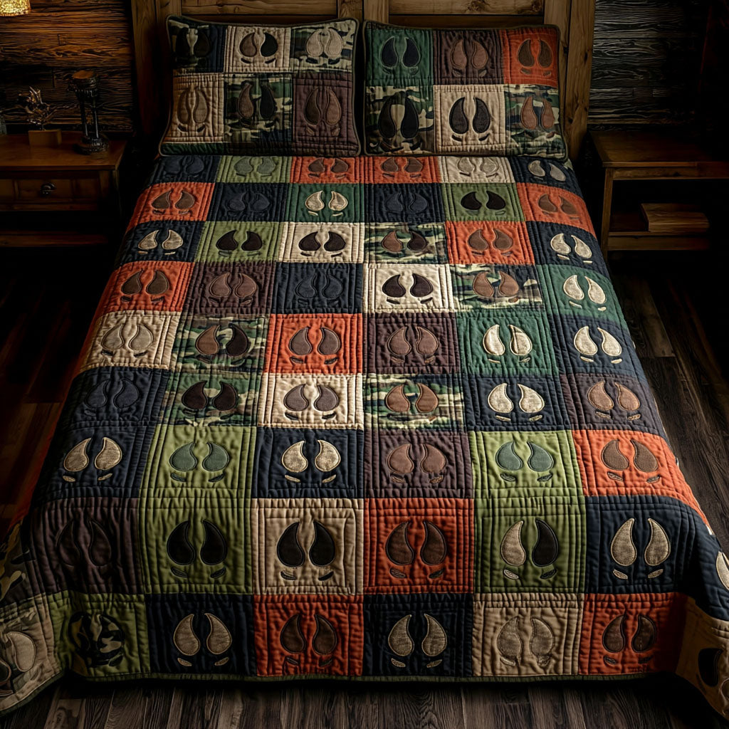 Mountain Track Patch 3-Piece Quilted Bedding Set NCU0PTT2959