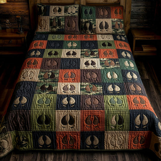Mountain Track Patch 3-Piece Quilted Bedding Set NCU0PTT2959