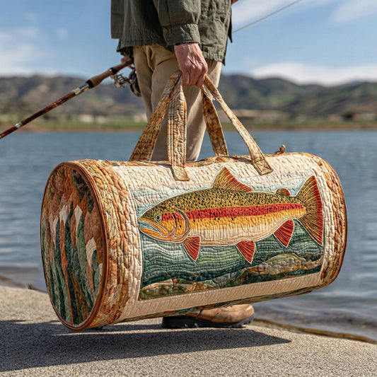 Mountain Trout Quilted Duffle Bag NCU0LDH568