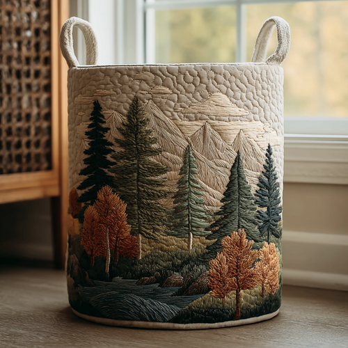 Mountain View Quilted Laundry Basket NCU0DDK1237