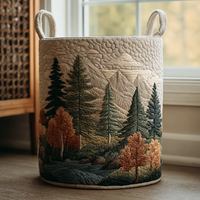 Mountain View Quilted Laundry Basket NCU0DDK1237