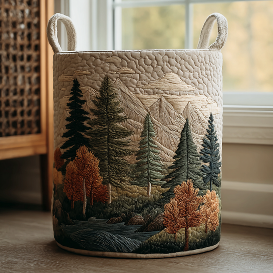 Forest  Quilted Laundry Basket NCU0QN056