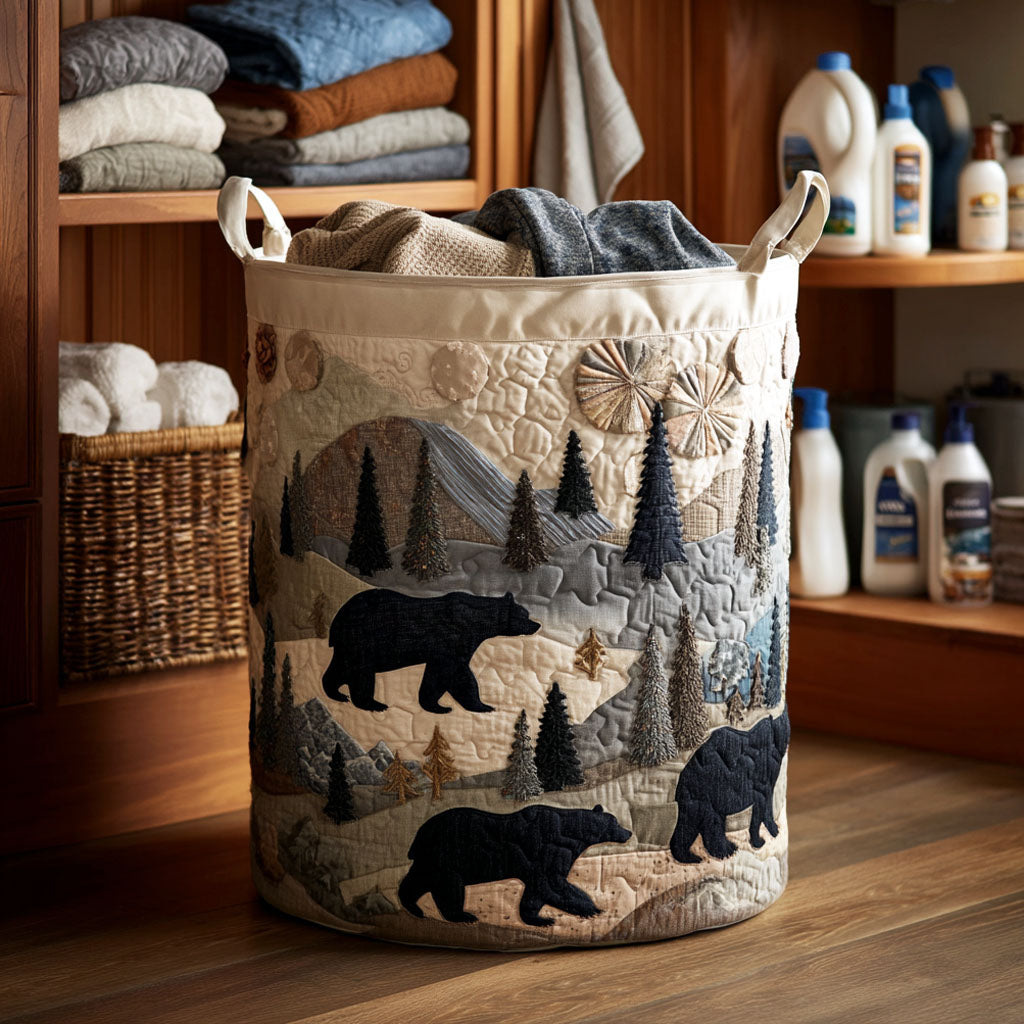 Mountain Wanderer Quilted Laundry Basket NCU0NTV399