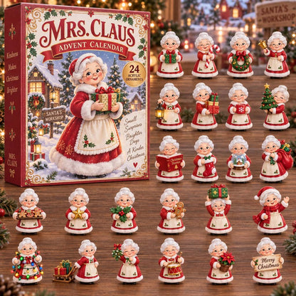 CHRISTMAS KICKOFF 40% OFF - Mrs. Claus Advent Calendar 2026 - 24-Day Festive Countdown, Acrylic Charms Blind Box - Gift For Family and Friends AC0HH028