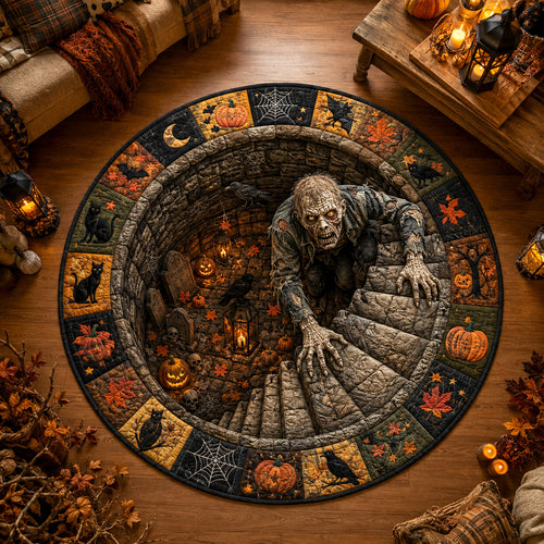 Mummy Hollow Quilted Round Mat NCU0NTV1170