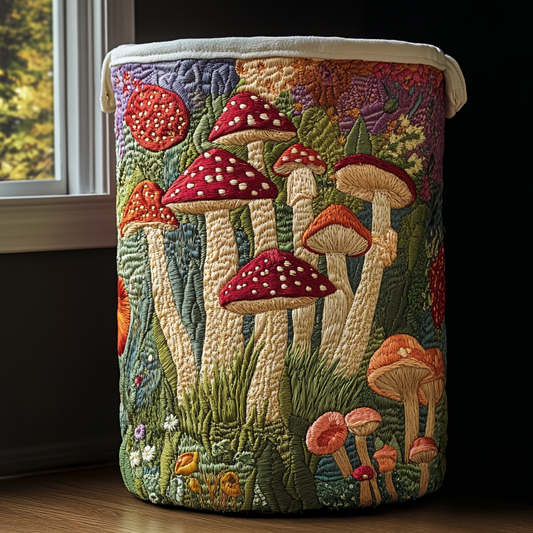 Mushroom Field Quilted Laundry Basket NCU0DDK1800