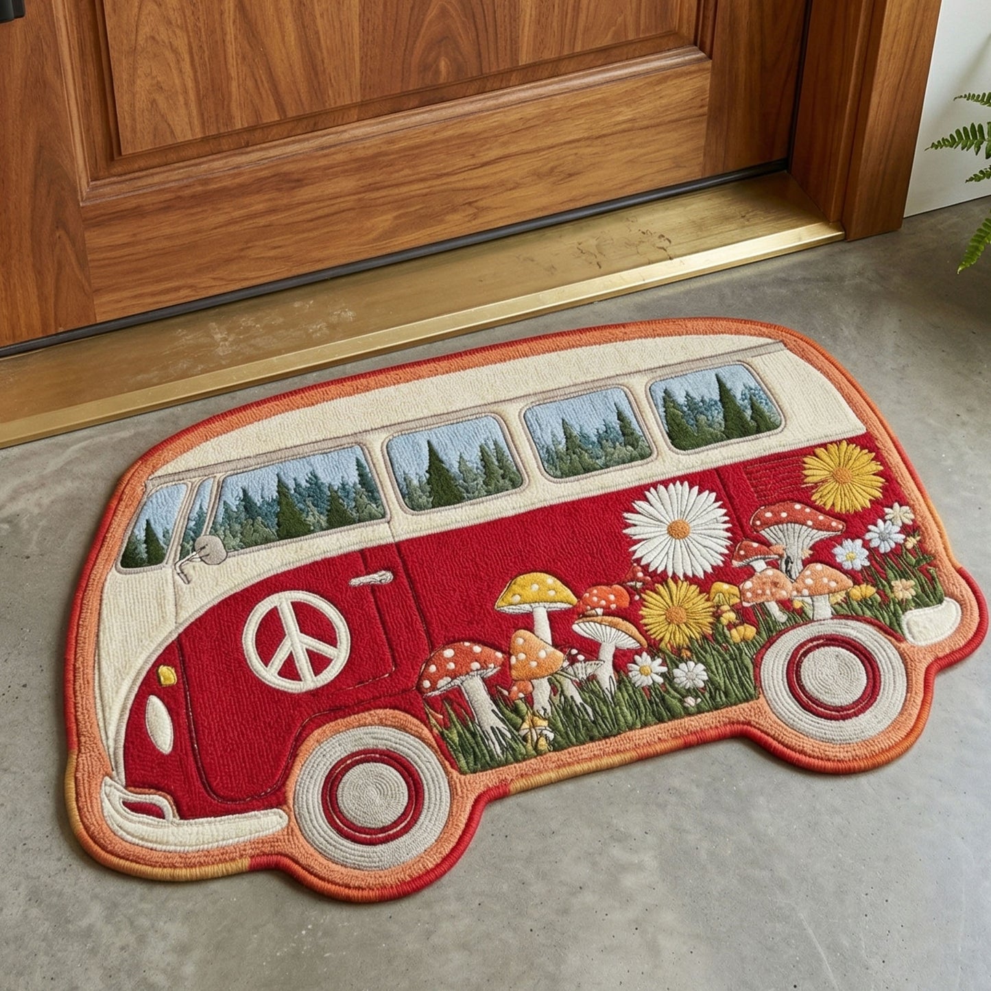 Mushroom Garden Custom Shape Doormat NCU0NNT3141