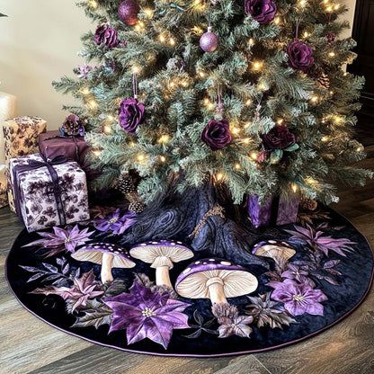 Mushroom Meadow Dreams Christmas Quilted Tree Skirt NCU0NNT2386