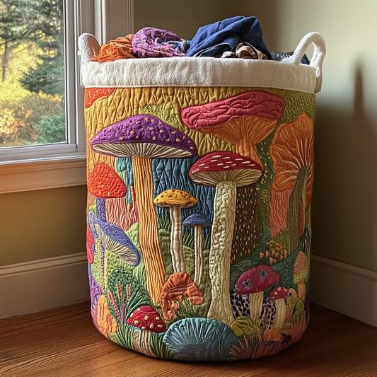 Mushroom Path Quilted Laundry Basket NCU0DDK1803
