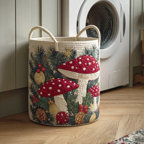 Mushroom Realm Quilted Laundry Basket NCU0NTD1141