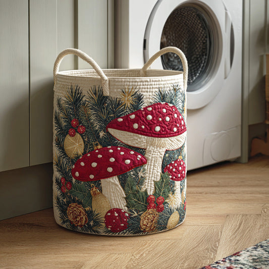 Mushroom Realm Quilted Laundry Basket NCU0NTD1141