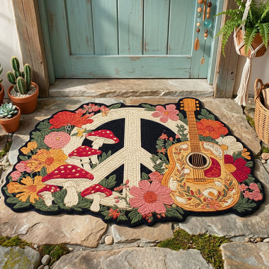 Musical Peace Garden Custom Shape Doormat NCU0NNT3144