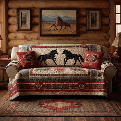 Mustang Mesa Quilted Sofa Cover NCU0LDH766