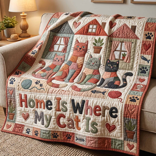 My Cat Home Quilted Blanket NCU0NXD1857