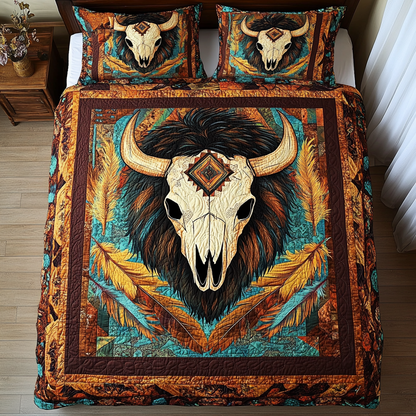 Mystic Buffalo Quilted Bedding Set NCU0DV151