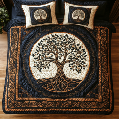 Mystic Forest Slumber 3-Piece Quilted Bedding Set NCU0TL2014