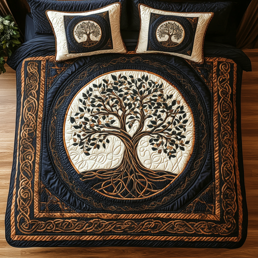 Mystic Forest Slumber 3-Piece Quilted Bedding Set NCU0TL2014