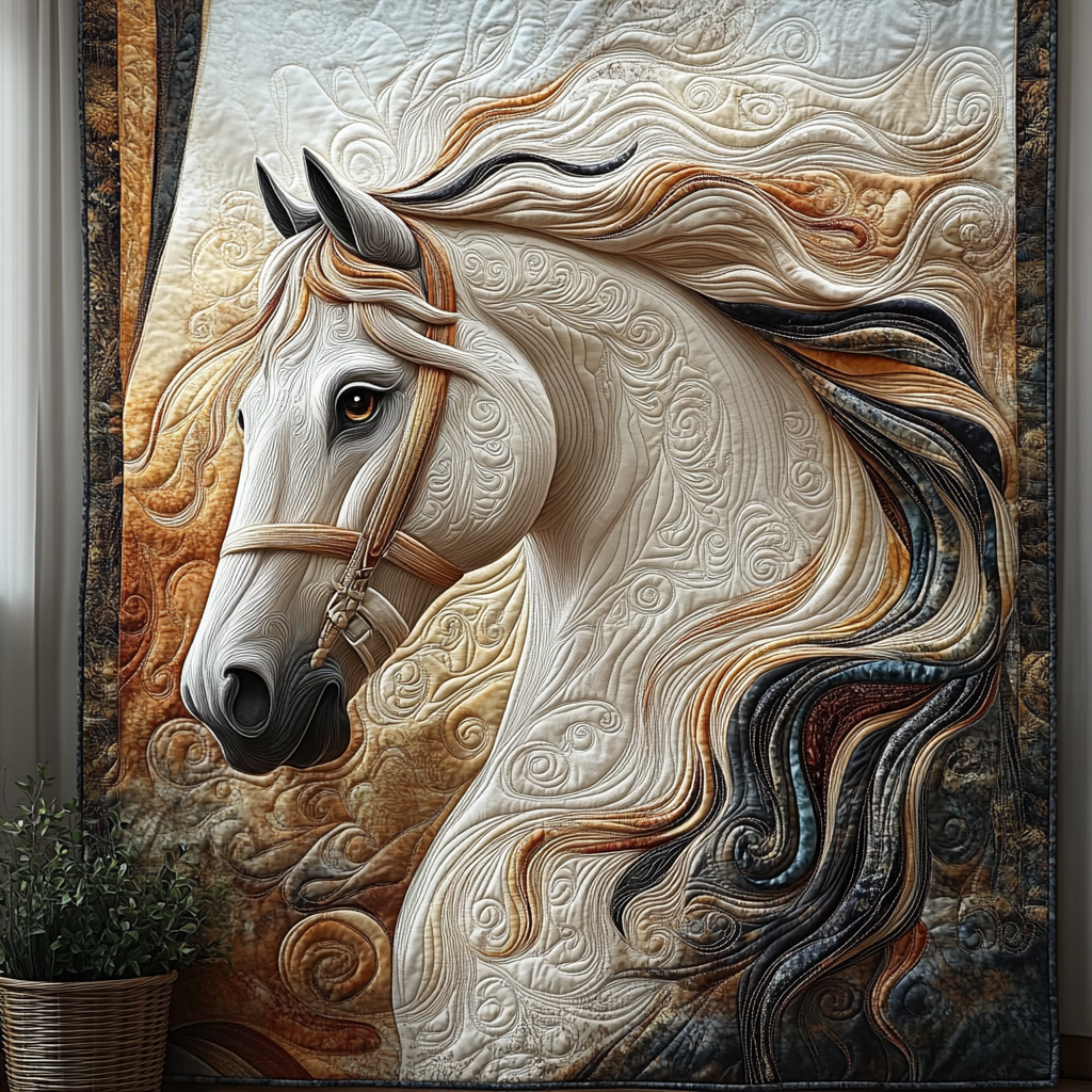 Mystic Mustang Quilted Blanket NCU0DV098
