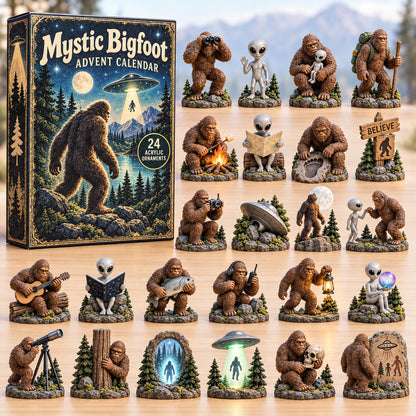 CHRISTMAS KICKOFF 40% OFF - Mystic Bigfoot Advent Calendar 2026 - 24-Day Festive Countdown, Acrylic Charms Blind Box - Gift For Family and Friends AC0TV027