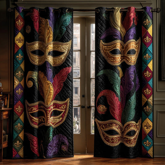 Mystic Carnival Feather Quilted Curtains NCU0LDH160