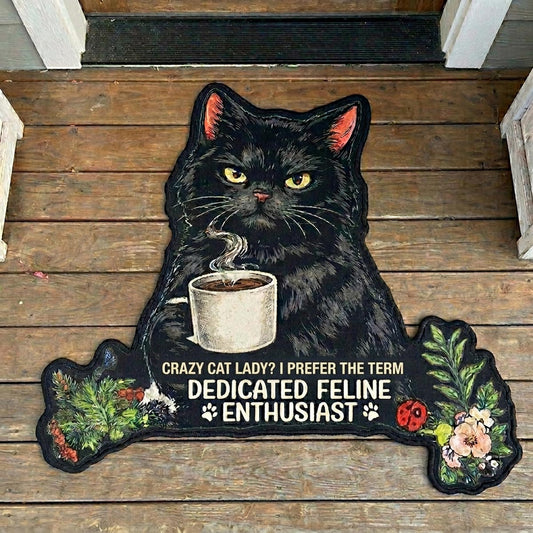 Mystic Cat Custom Shape Doormat NCU0DV2104