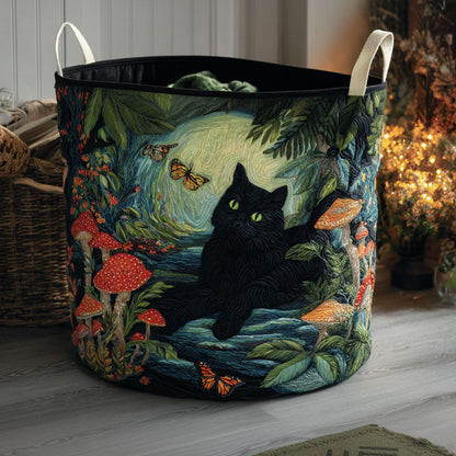 Mystic Cat Meadow Quilted Laundry Basket NCU0PTT2388