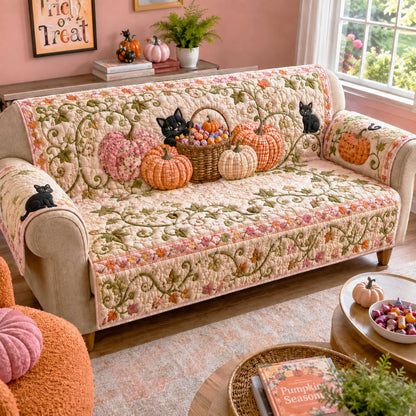 Mystic Cat Quilted Sofa Cover NCU0NTD2142