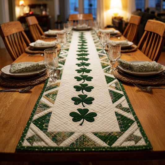 Mystic Clover Quilted Table Runner NCU0HNH816
