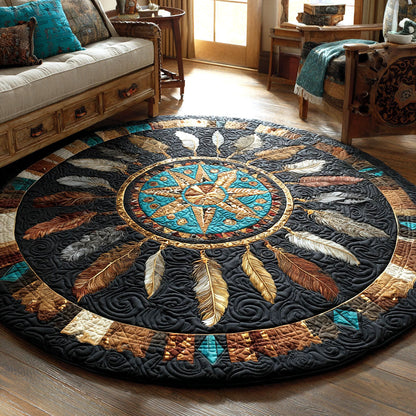 Mystic Compass Quilted Round Mat NCU0NTV704