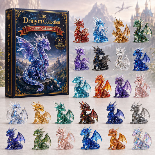CHRISTMAS KICKOFF 40% OFF - Mystic Dragon Advent Calendar 2026 - 24-Day Festive Countdown, Acrylic Charms Blind Box - Gift For Dragon Lovers