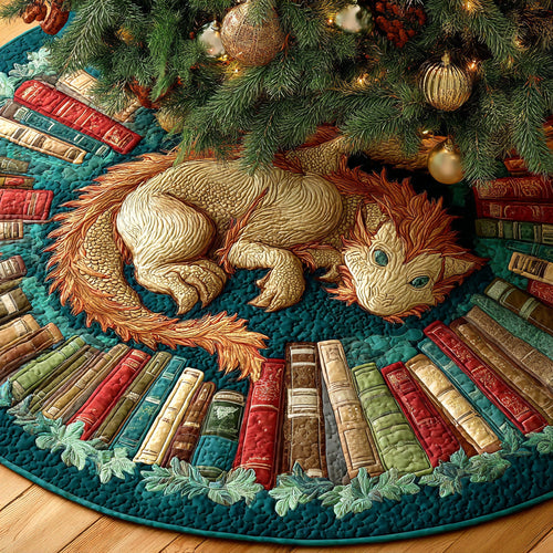 Mystic Dragon Lore Christmas Quilted Tree Skirt NCU0NTD857