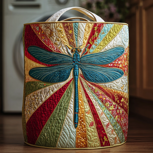 Mystic Dragonfly Quilted Laundry Basket NCU0DDK1149