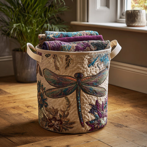 Mystic Dragonfly Quilted Laundry Basket NCU0DV1671