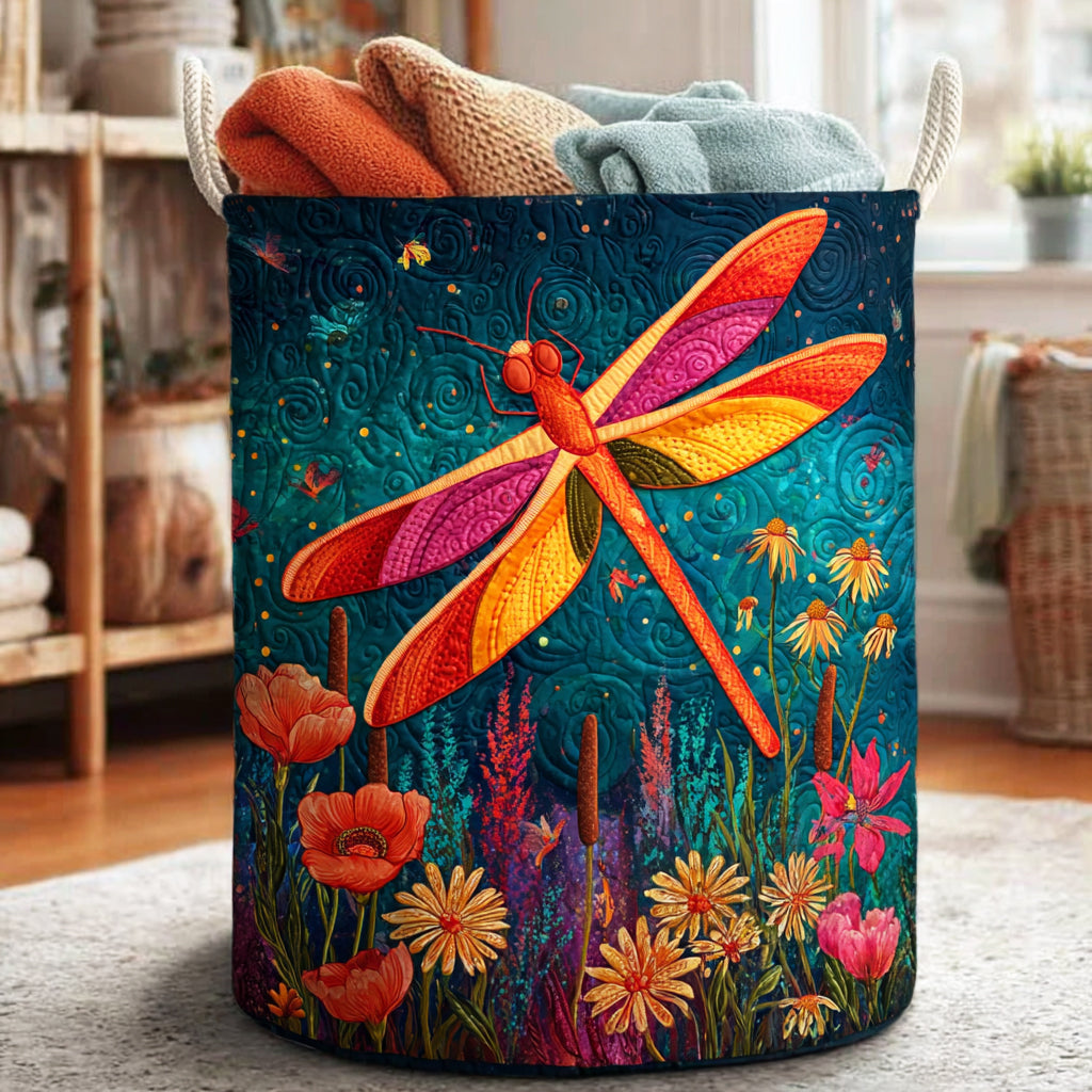Mystic Dragonfly Quilted Laundry Basket NCU0NNL053