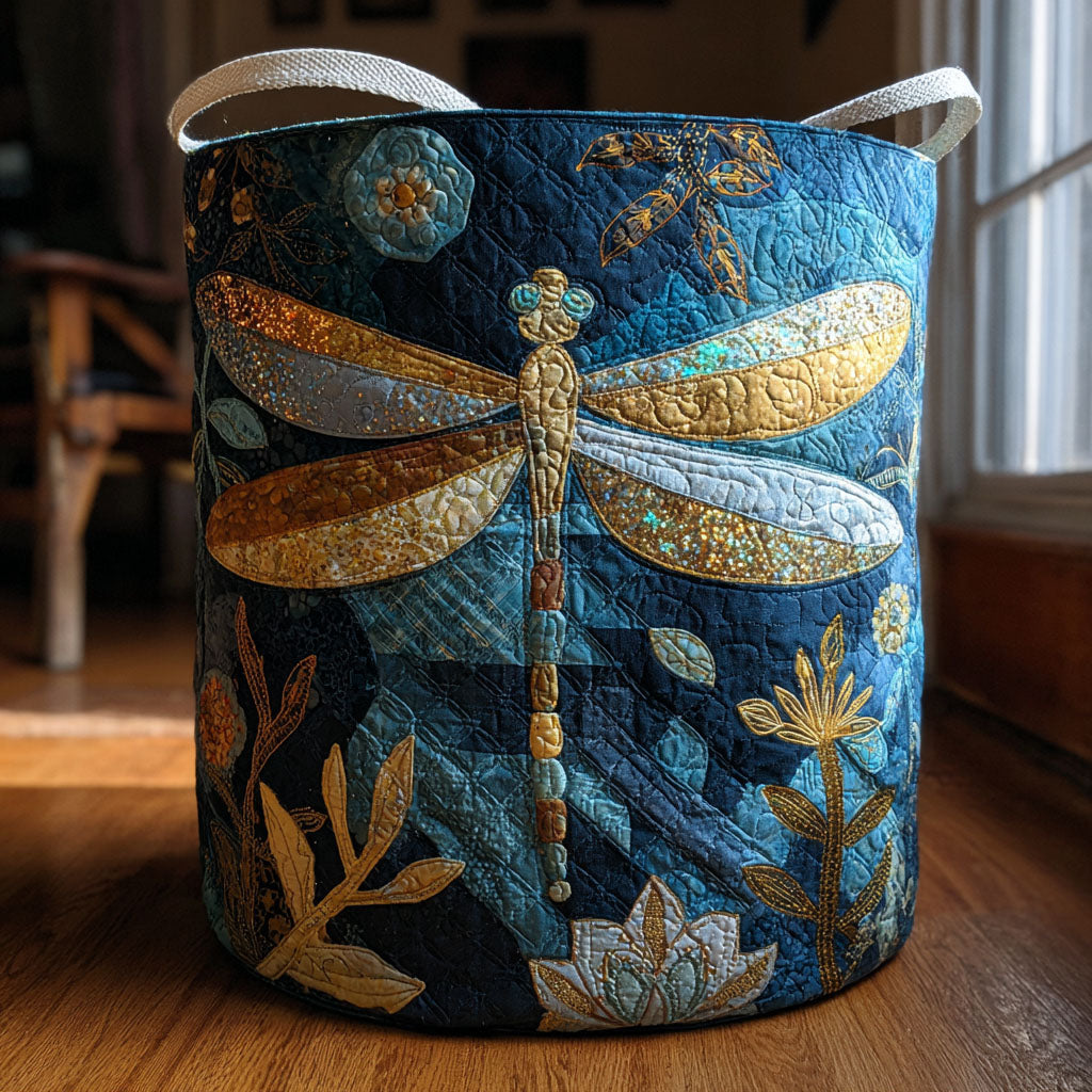 Mystic Dragonfly Quilted Laundry Basket NCU0PTT2573