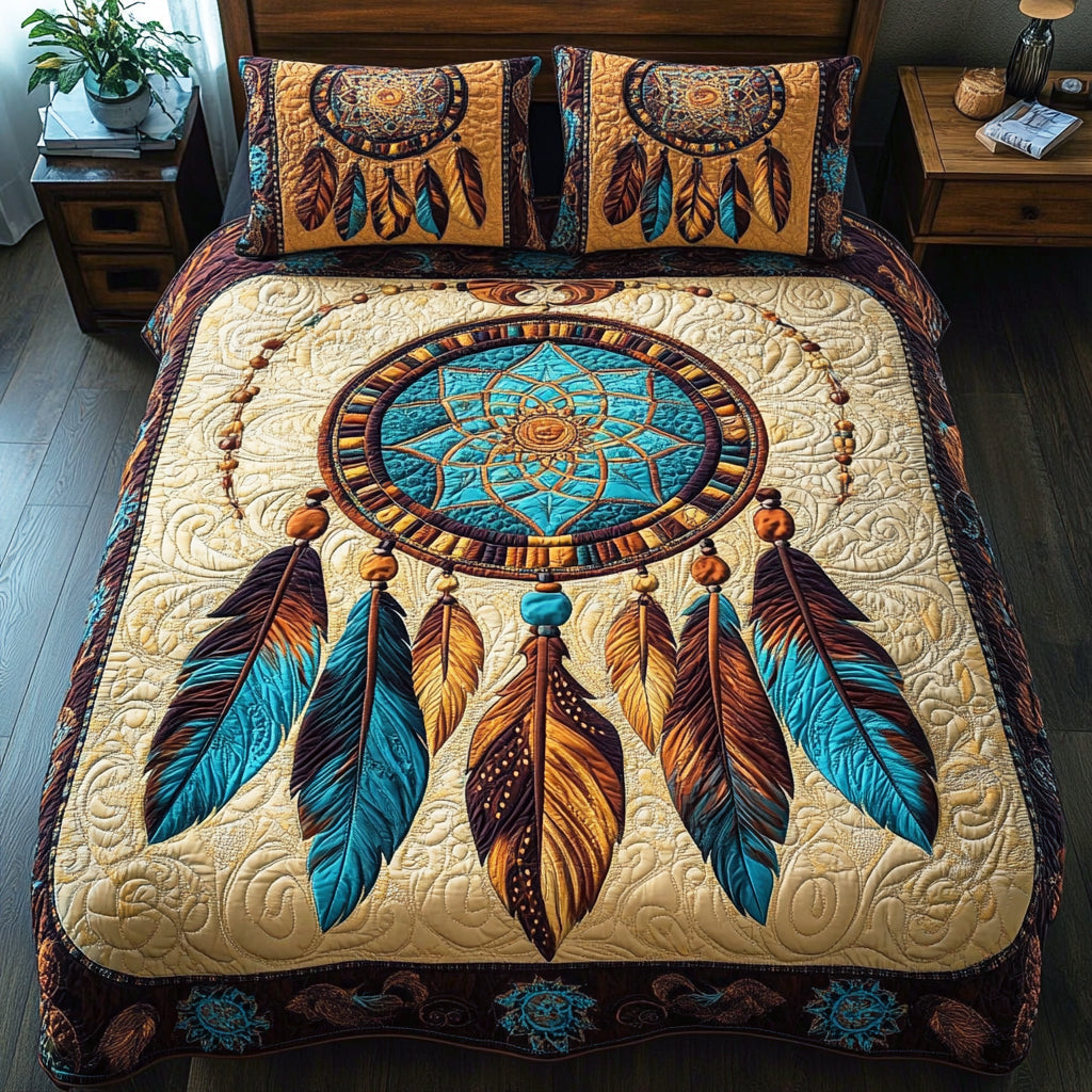 Mystic Dreamcatcher 3-Piece Quilted Bedding Set NCU0NNL044