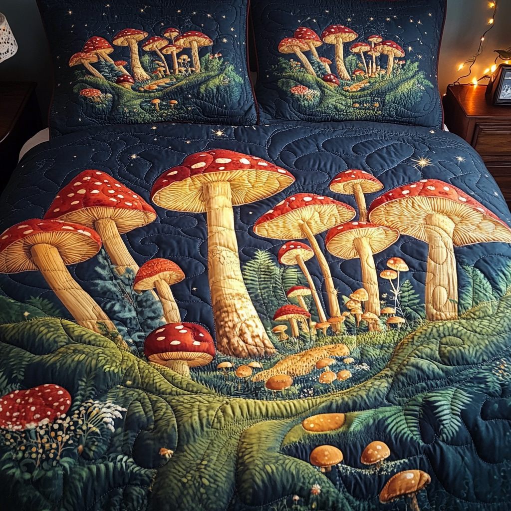 Mystic Fairy Grove 3-Piece Quilted Bedding Set NCU0NNL033