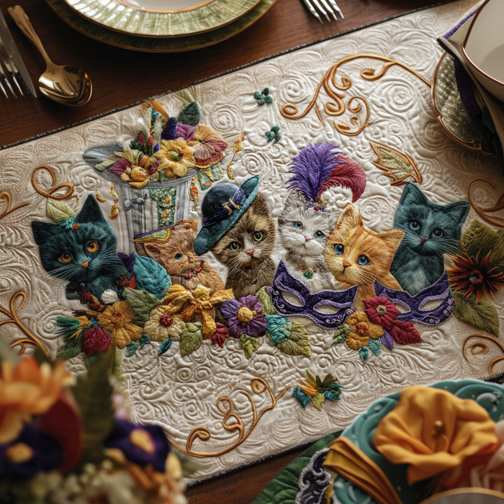 Mystic Feathers Quilted Table Runner NCU0PTT2539