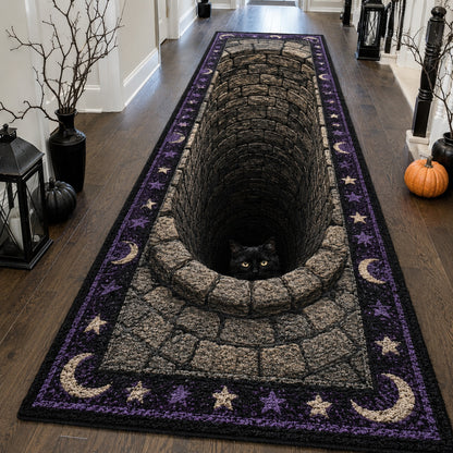 Mystic Feline Abyss Runner Carpet NCU0PVL994