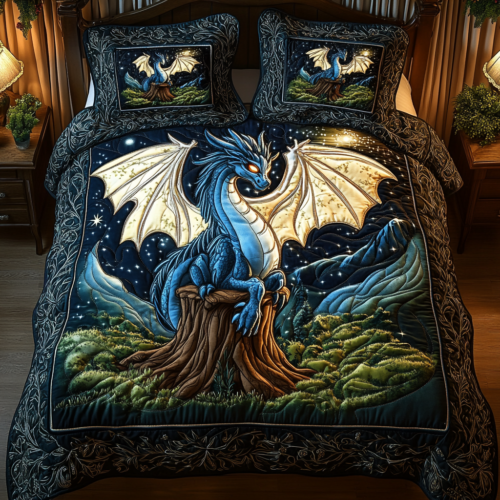 Mystic Flight 3-Piece Quilted Bedding Set NCU0VH625