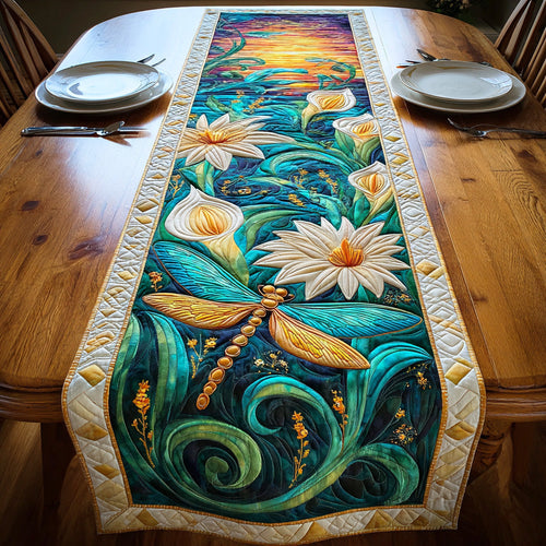 Mystic Lake Breeze Quilted Table Runner NCU0NTD821