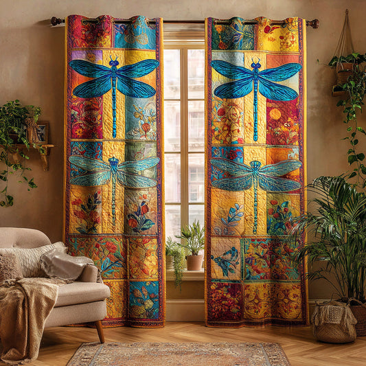 Mystic Lake Dragonfly Quilted Curtains NCU0NTD976