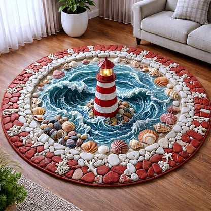 Mystic Lighthouse Quilted Round Mat NCU0HNH1155