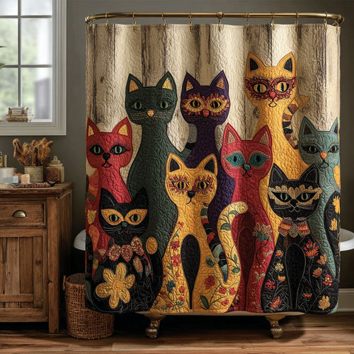 Mystic Masked Cats Shower Curtain NCU0PTT2969