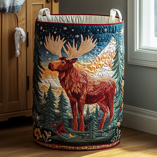 Mystic Moose Quilted Laundry Basket NCU0DDK1065