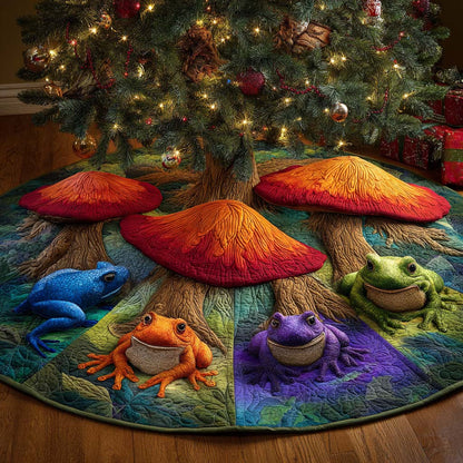 Mystic Mushroom Circle Quilted Tree Skirt NCU0NXD1068