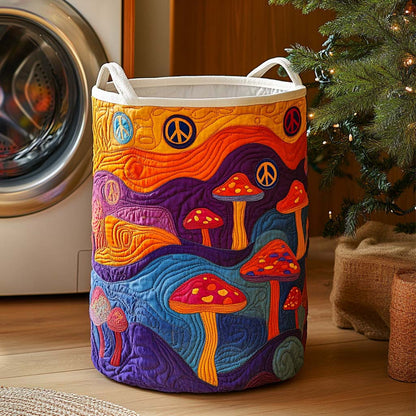 Mystic Mushroom Glow Quilted Laundry Basket NCU0NXD1044