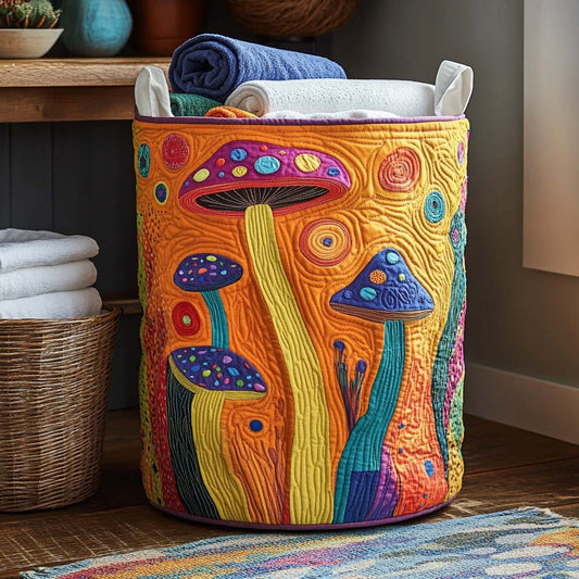 Mystic Mushroom Quilted Laundry Basket NCU0NXD185