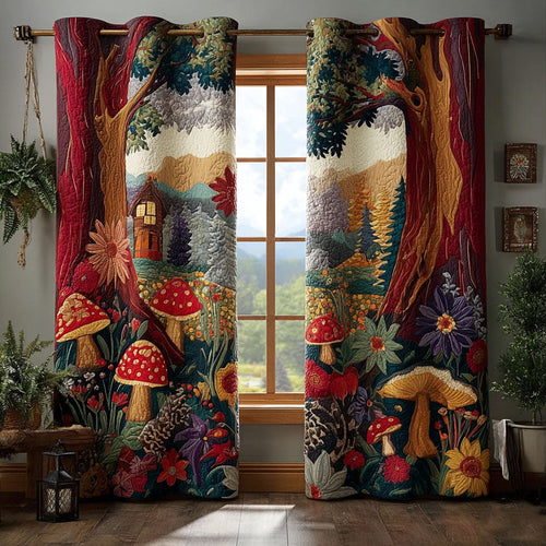 Mystic Mushrooms Quilted Curtains NCU0PTT2229