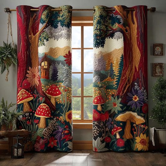 Mystic Mushrooms Quilted Curtains NCU0PTT2229